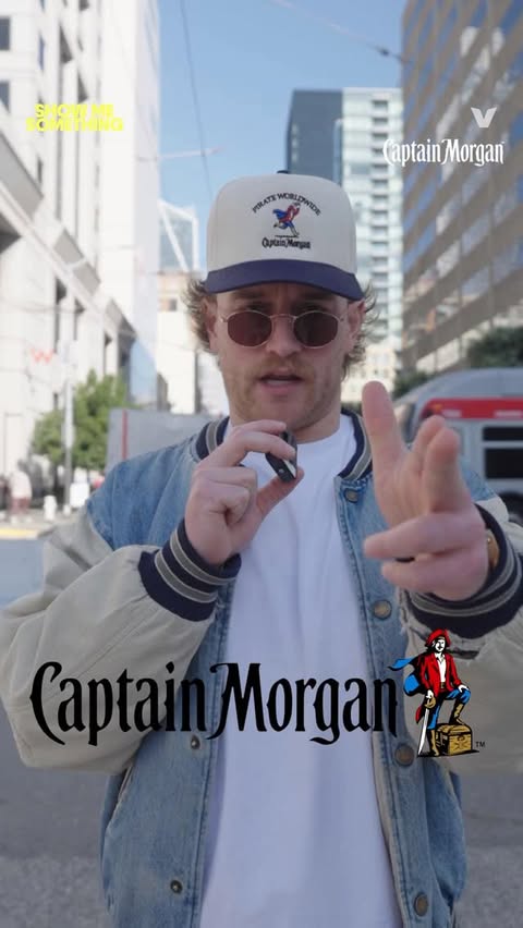Instagram post by @showme_pod for Captain Morgan. Caption reads: [...] before the big game on Sunday 🍻🍗....