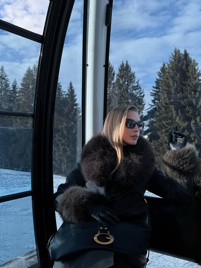 Instagram post by @minaceran for Marciano. Caption reads: [...] Gstaad moment! 🚠 #Loveguess @paulmarciano....