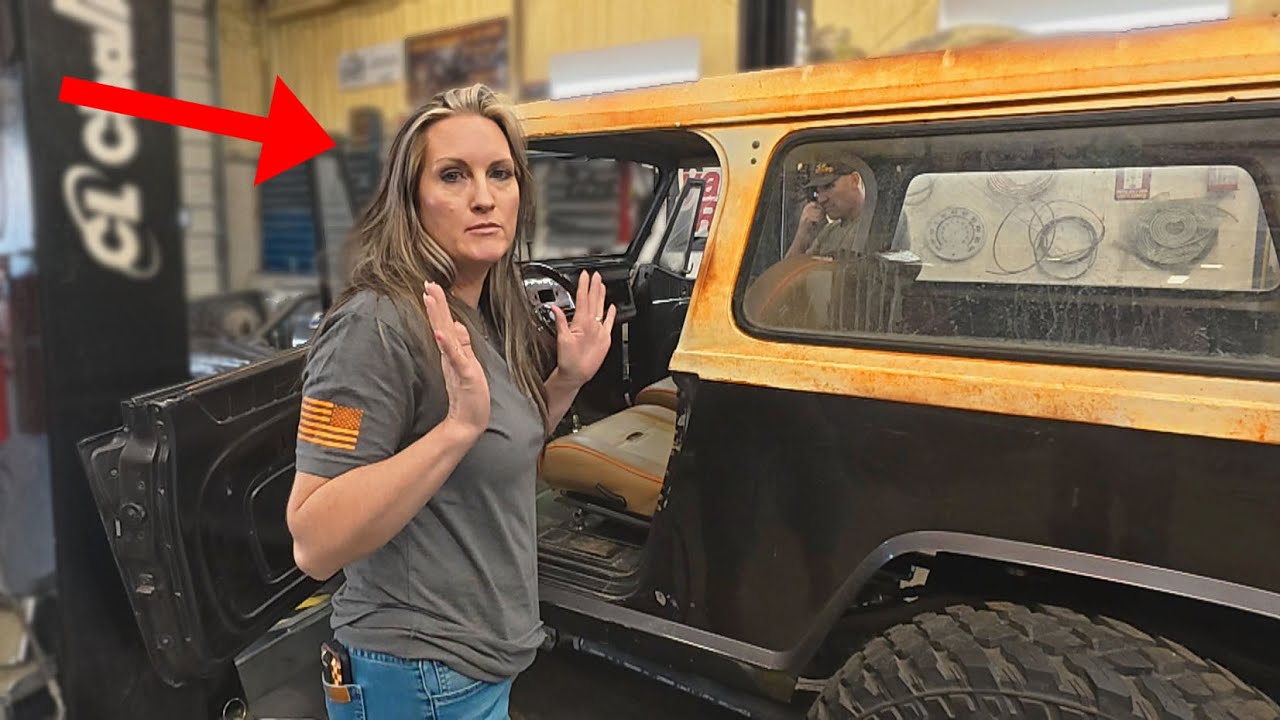 YouTube post by @FabRats for Yankum. Caption reads: Big Change Made On Michelle's Jeepster....But Did....