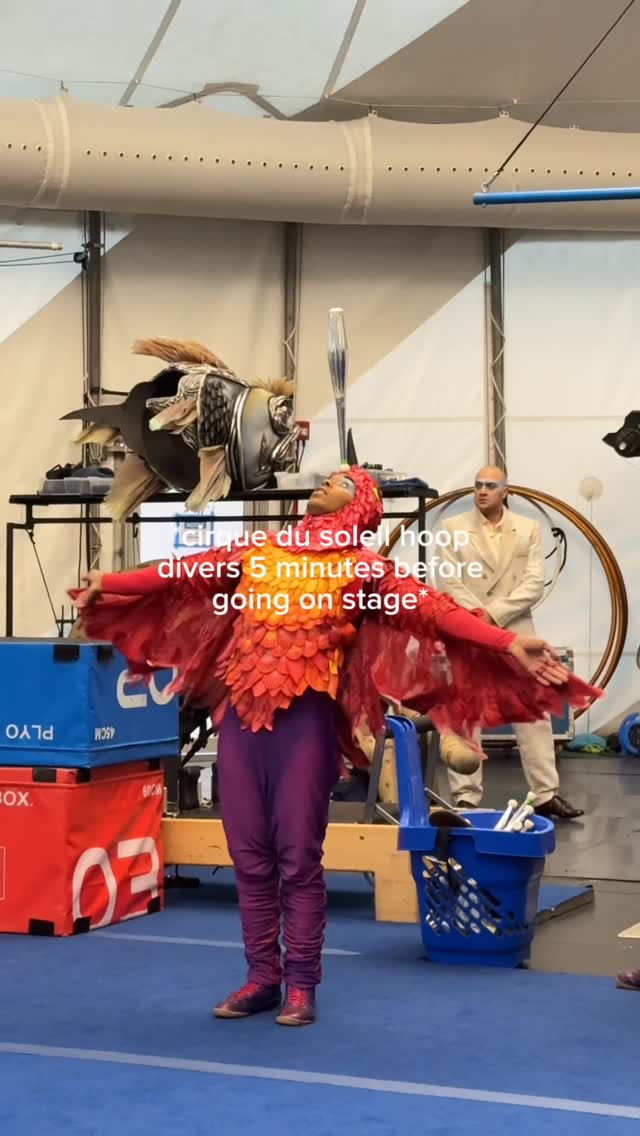 Instagram post by @mikaxbl for Cirque du Soleil. Caption reads: if you’re ever wondering what the #LUZIA hoop....