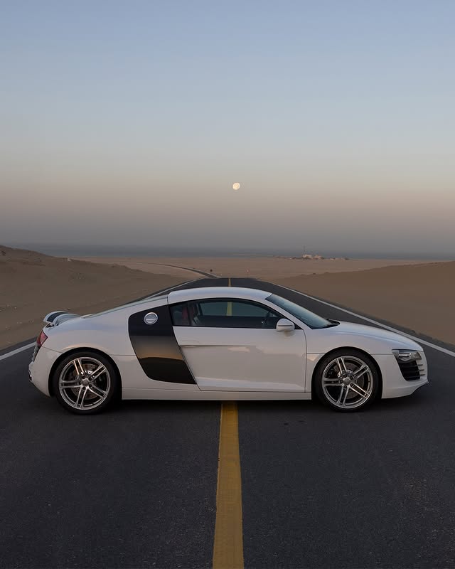 Instagram post by @auditography for Audi. Caption reads: [...] film. My whole lifetime story of the Audi R8....