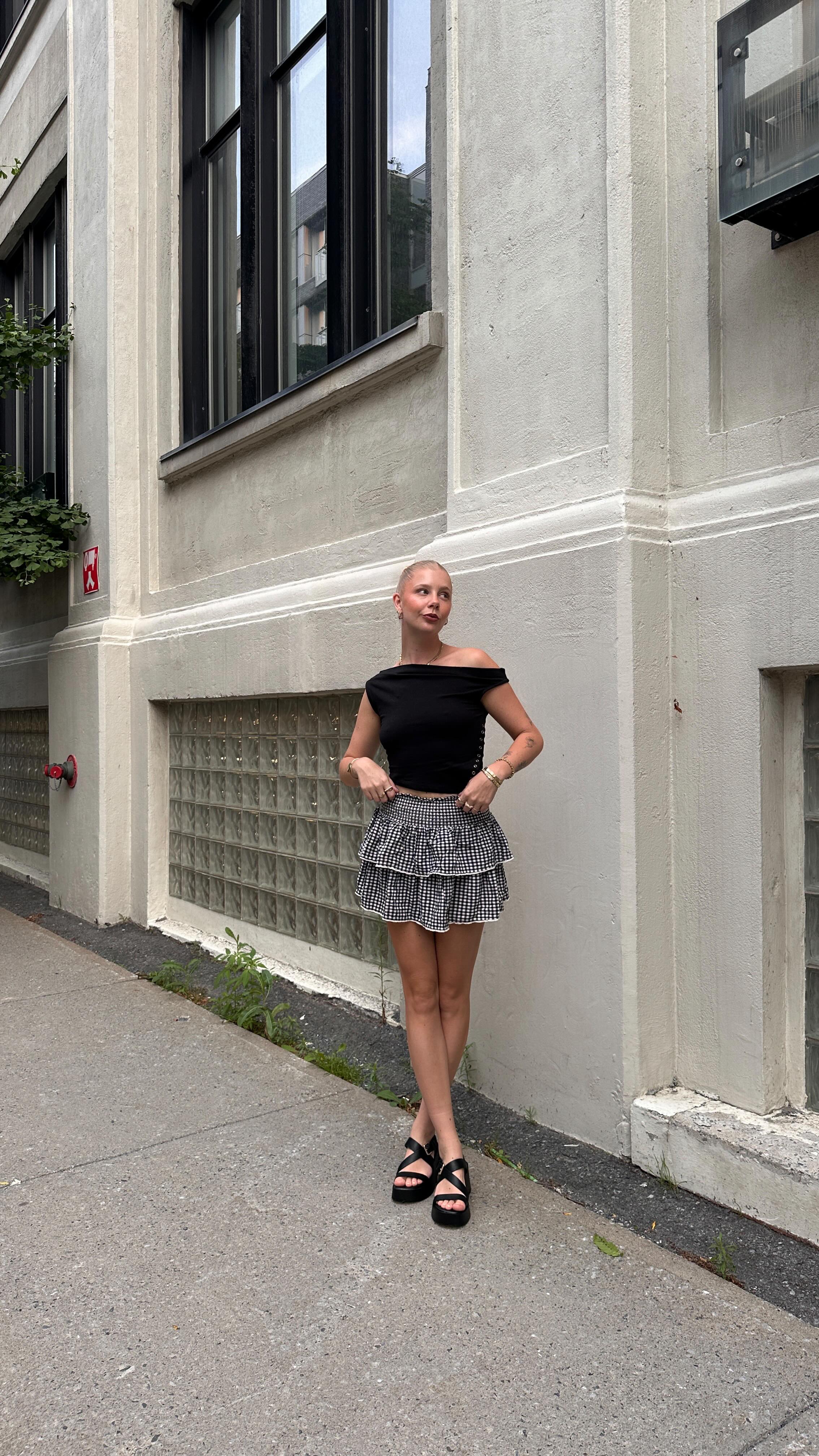 Instagram post by @blondehanes for callitspring. Caption reads: Just me & my @callitspring Teigan wedge heels 🤝....