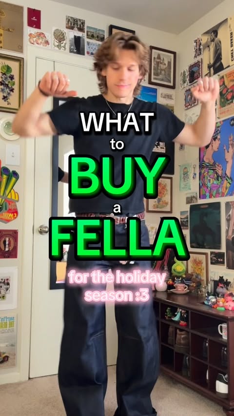 Instagram post by @hudsonstuffy for Whatnot. Caption reads: finding NICHE gifts for any fella this holiday on....