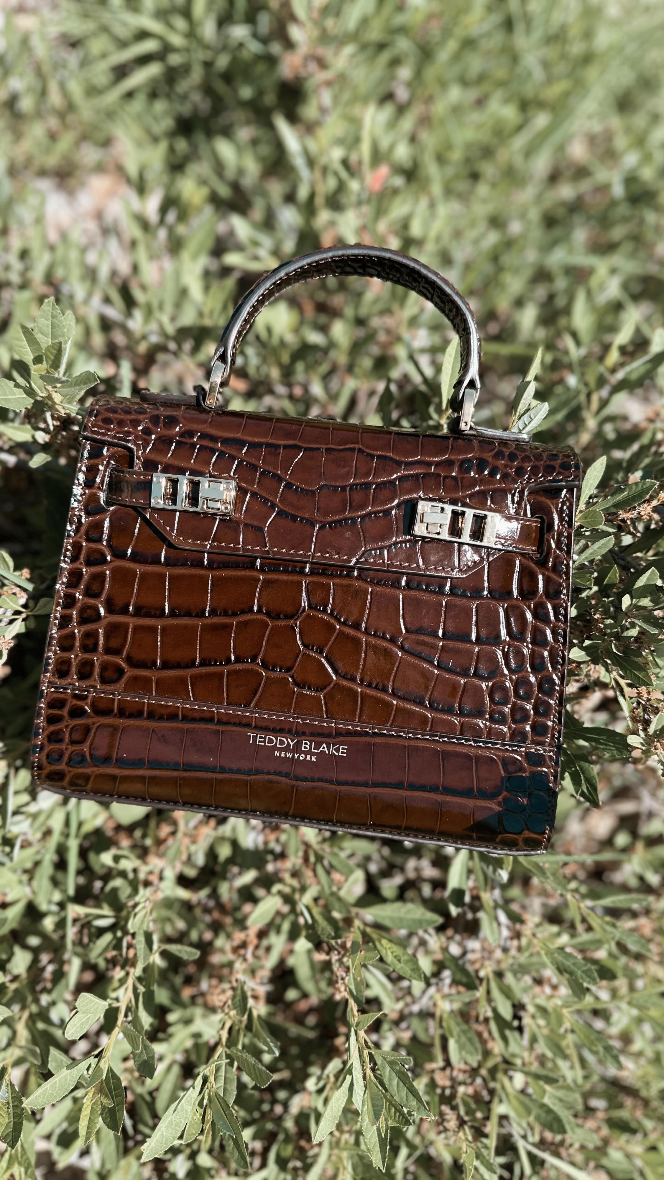 Instagram post by @pollyanabschandler for Teddy Blake. Caption reads: Obsessed with this dark brown dream from....