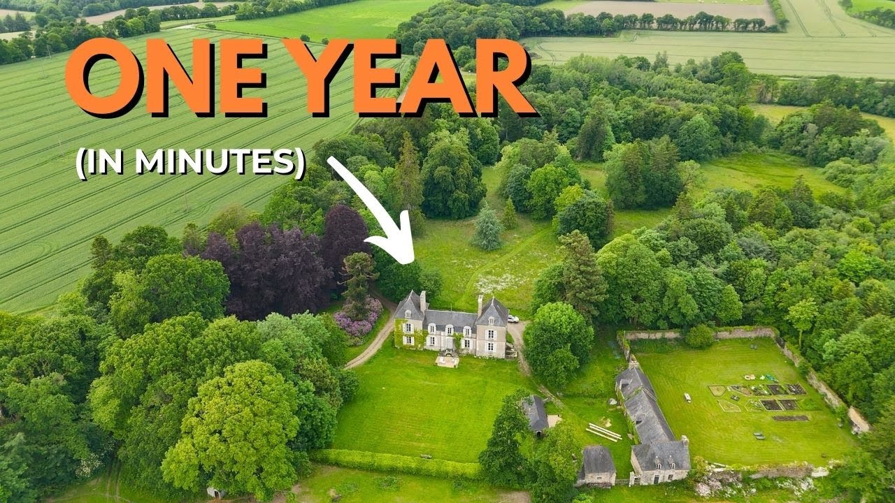 YouTube post by @OurFrenchChateau for FOREO. Caption reads: 12 Months Renovating a French Chateau: TIMELAPSE.