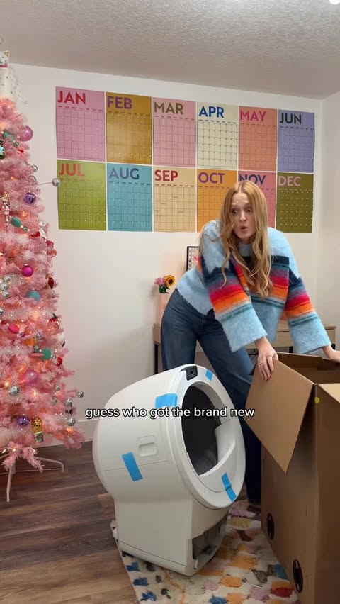 Instagram post by @lindseykuzmin for Litter-Robot. Caption reads: [...] bathroom situation 😎 Thank you....