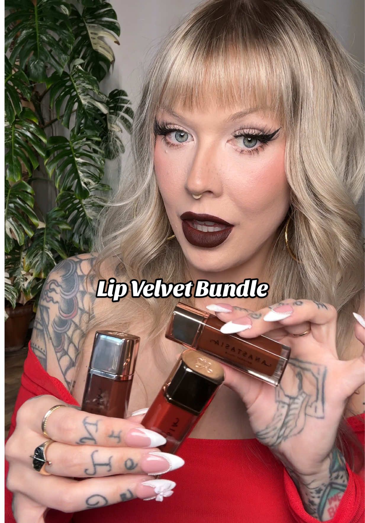 TikTok post by @greenreaper.xo for Anastasia Beverly Hills. Caption reads: Sooo comfy on the lips 💋 @Anastasia Beverly Hills....