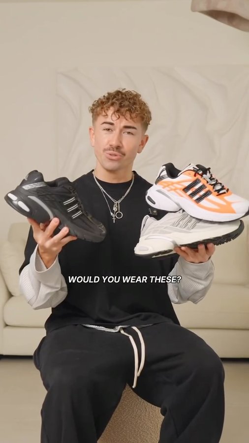 Instagram post by @elliotpagesneakers for JD Sports. Caption reads: Is the @adidasoriginals Adistar XLG 2.0 the....