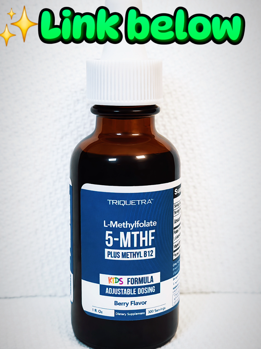 TikTok post by @jazk.3711 for Triquetra Health. Caption reads: #Triquetra #Kids #Methylfolate #b12 @Triquetra.