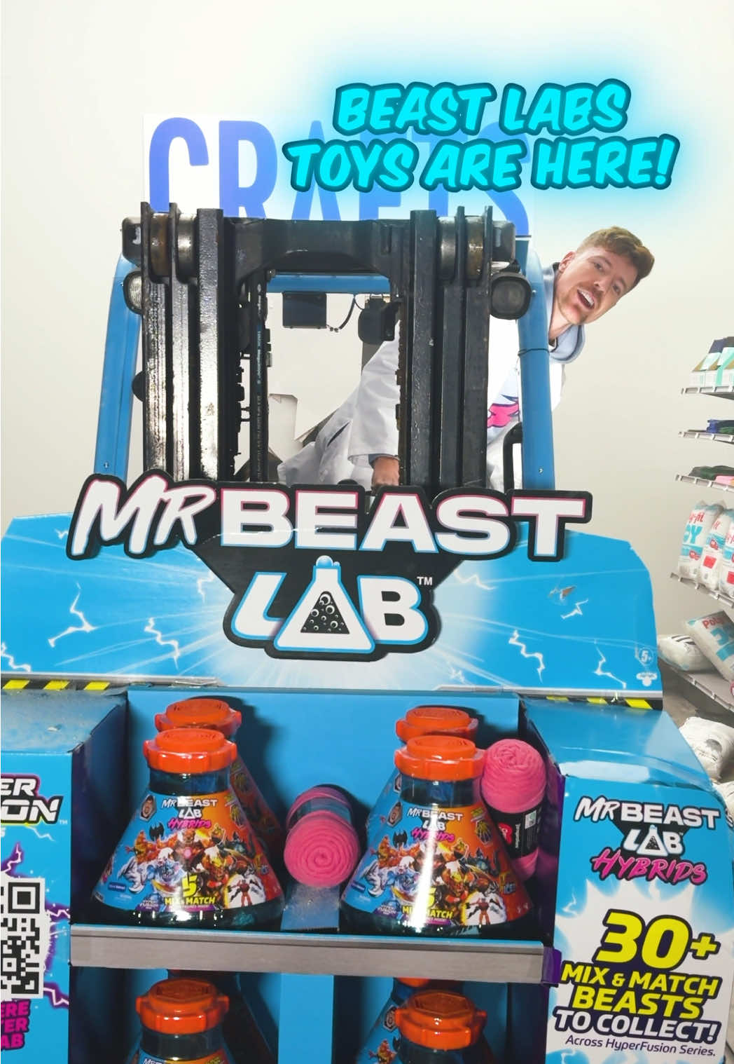 TikTok post by @mrbeast for MrBeast Lab. Caption reads: I had to get creative for a late-night @MrBeast....