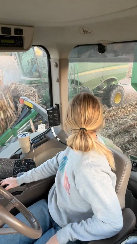 Instagram post by @farmwithzoe for John Deere. Caption reads: [...] driving skills to the test against the....