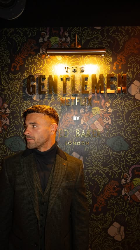 Instagram post by @samwolfendenofficial for Ted Baker. Caption reads: Celebrating the launch of @tedbaker ’s new suit....