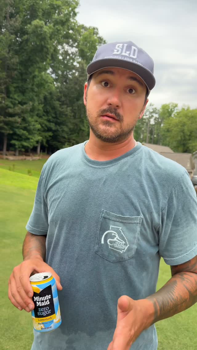 Instagram post by @southernlawndaddy for Minute Maid. Caption reads: How much sand can one green take?....