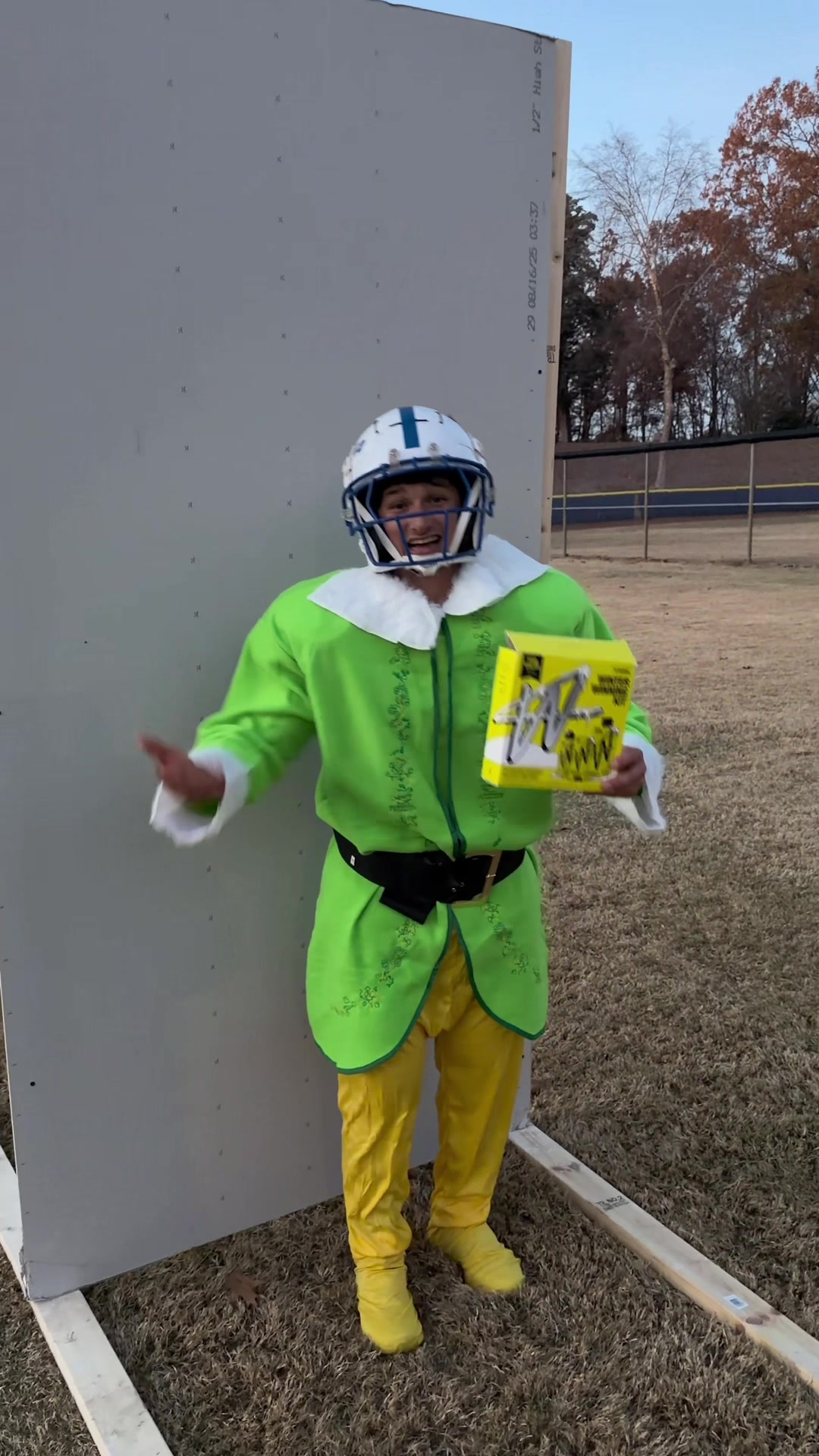 TikTok post by @insaneshayne for getw.com. Caption reads: Blitzen Blitzed 🦌🏈 but 🎅 smells good now.....