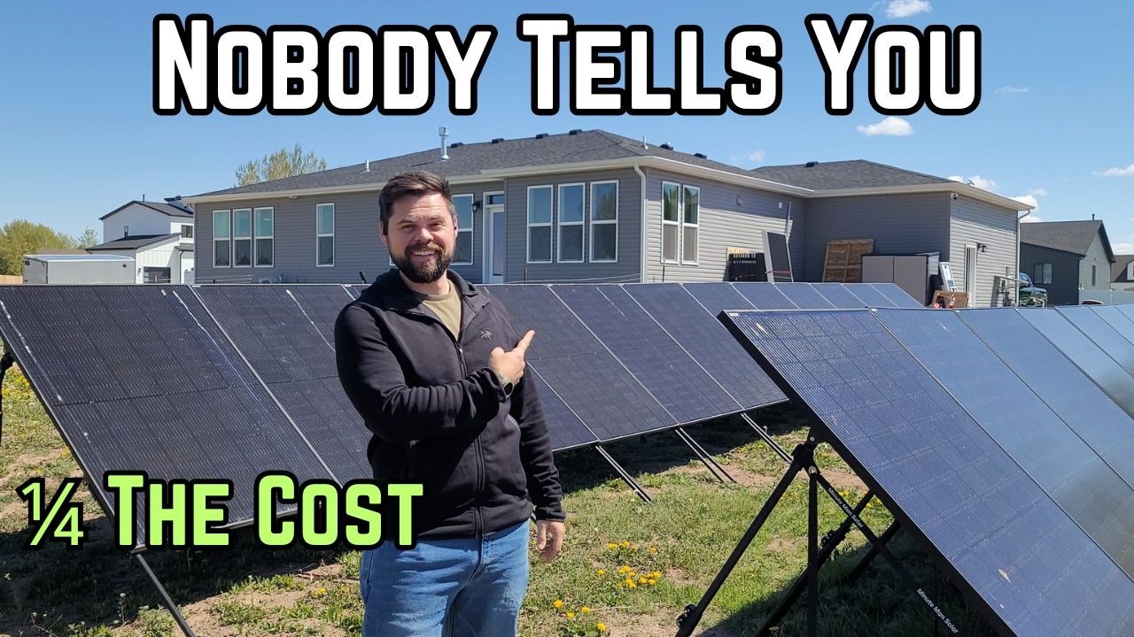 YouTube post by @minutemansolar for EcoFlow. Caption reads: ►FREE Solar Generator Comparison Chart: ►Delta Pro....