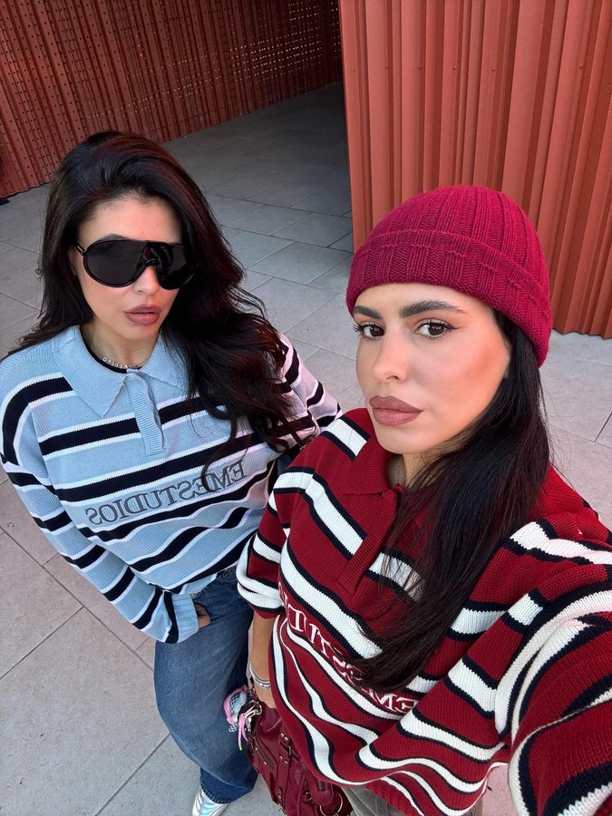 Instagram post by @francesca__esp for EME STUDIOS. Caption reads: Twins in @emestudios_ 👯
 
*giftedby.