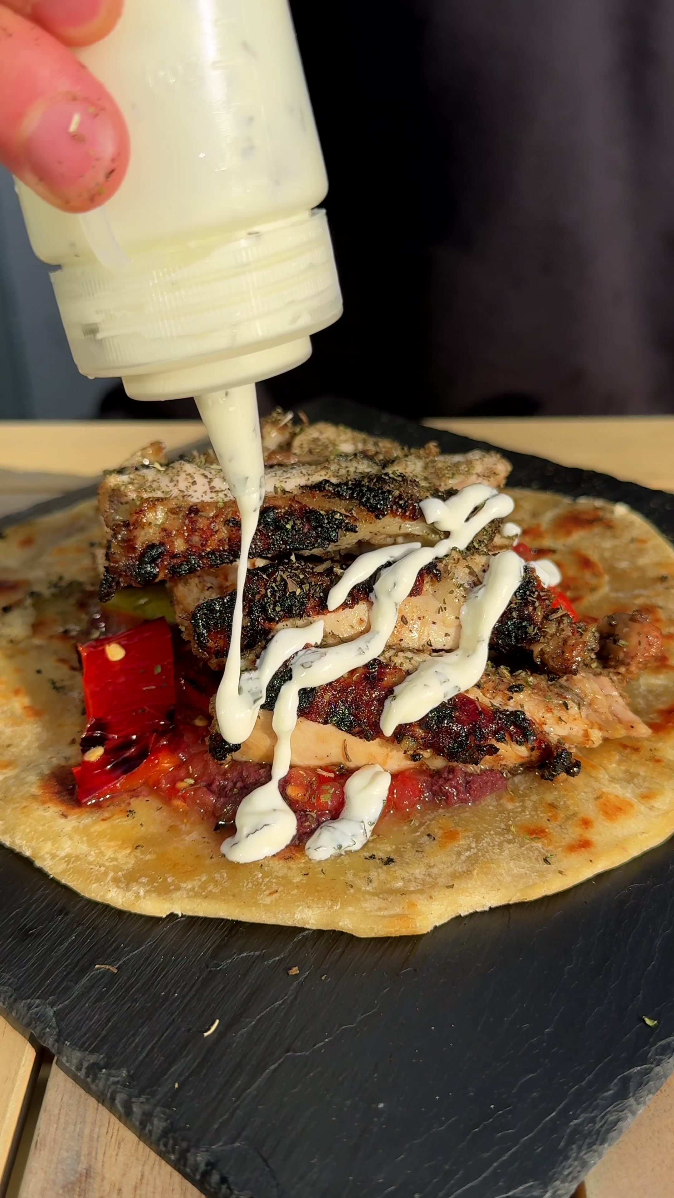 TikTok post by @samseats for Aldi UK. Caption reads: Kebabs 🥙 Making the ultimate kebab using all....