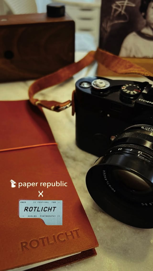 Instagram post by @rotlichtfestival for paper republic. Caption reads: paper republic x Rotlicht Festival📔🫶🏻 For our....