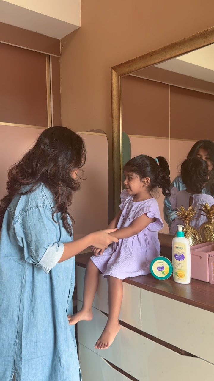 Instagram post by @highonstyl for Himalaya Babycare. Caption reads: #Ad Slow weekend mornings with my baby are my....
