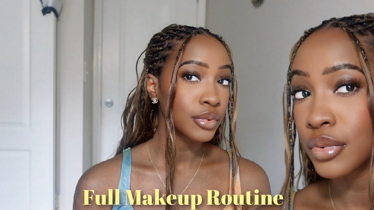 YouTube post by @justshanygne for Banish. Caption reads: My 2025 Updated Makeup Routine l justShanygne.