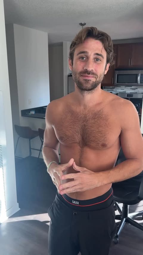 Instagram post by @greggrippo for SAXX Underwear. Caption reads: The lion chooses comfortability. @saxxunderwear....