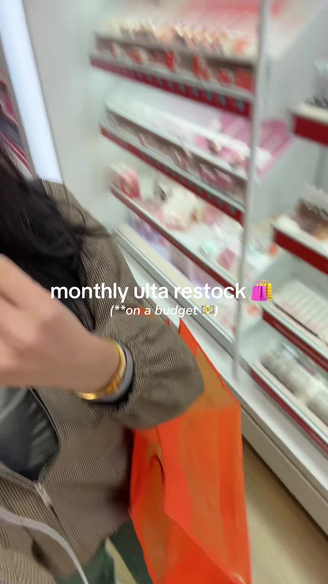 TikTok post by @via..li for Round Lab. Caption reads: [...] haul at the end 🛍️ 🛒 @Ulta Beauty @ROUND....