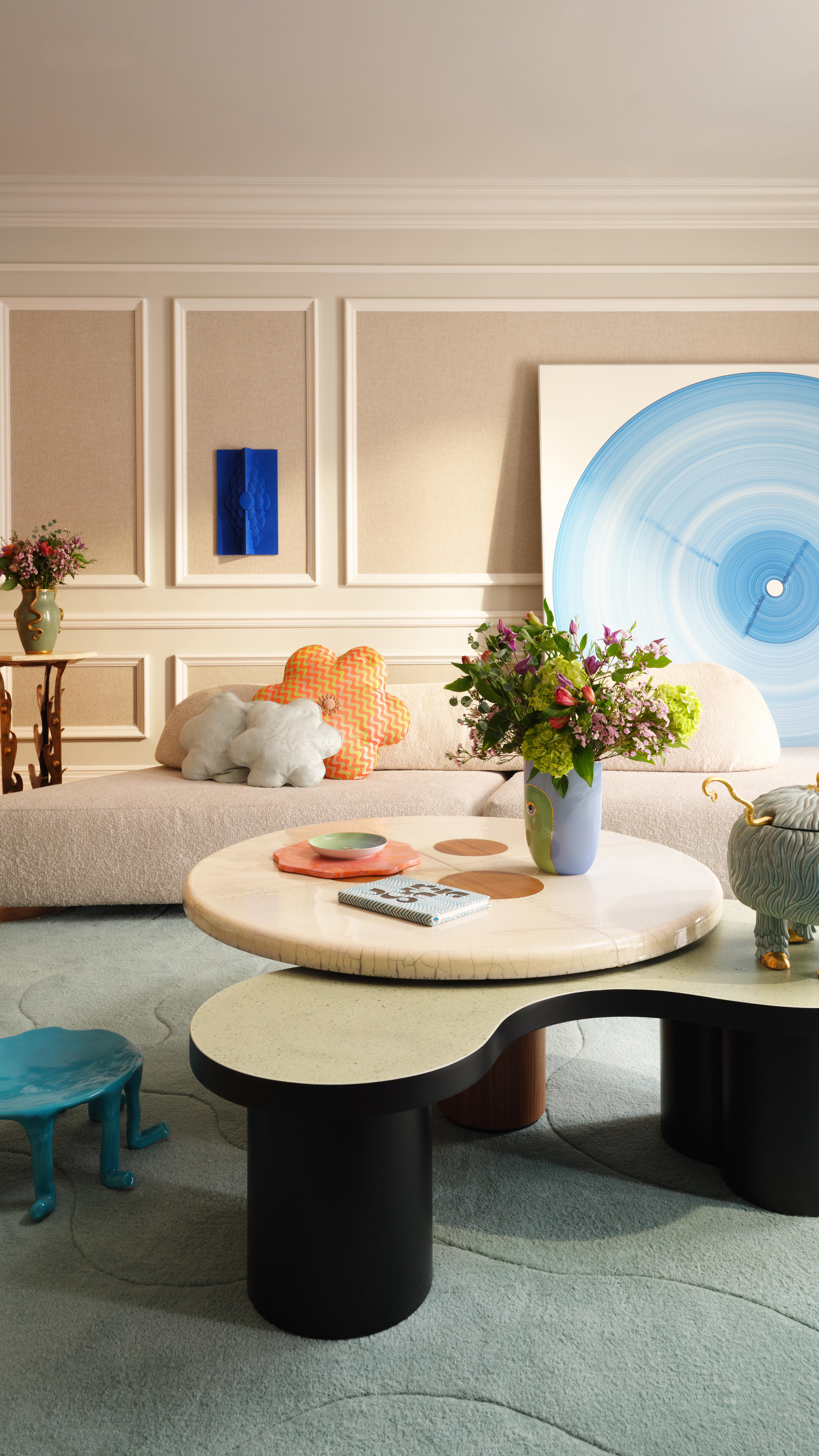 Instagram post by @uchronia_world for Mandarin Oriental. Caption reads: Behind the calmest spaces is a designer who....