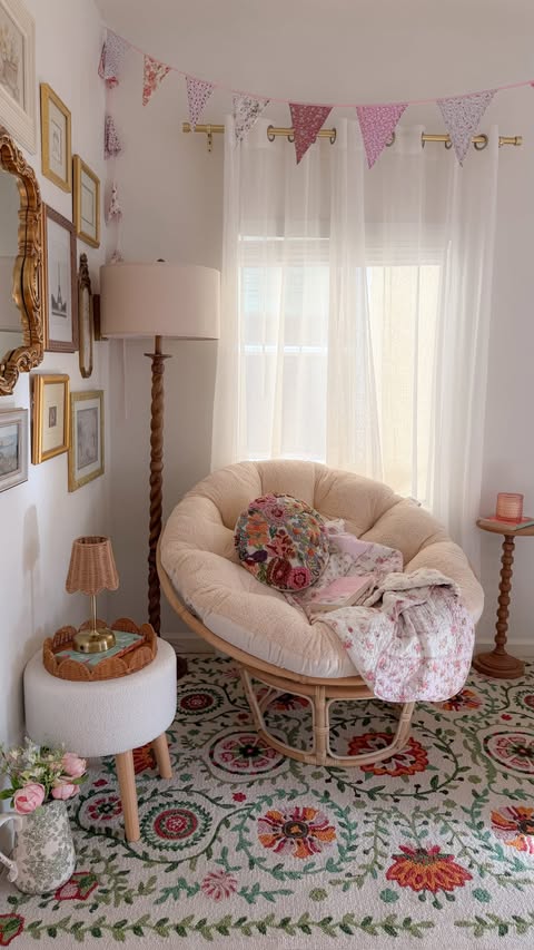 Instagram post by @tokyotolagirl for At Home. Caption reads: [...] a dedicated reading nook, and thanks to....