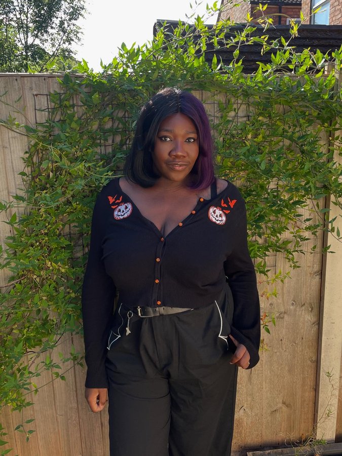 Instagram post by @clarkes_capers for Hell Bunny. Caption reads: [...] is creeping closer… 🎃👻

🖤 Gifted by....