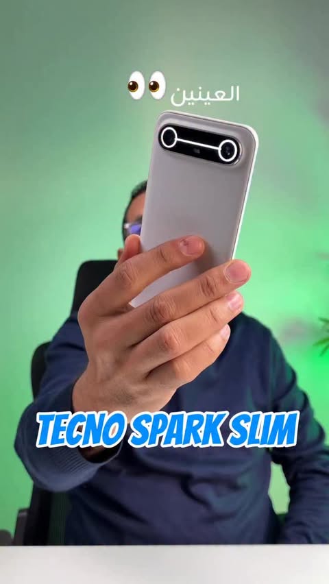 Instagram post by @allo_kamal for Tecnomobile. Caption reads: وصلني انحف هاتف 😍ببطارية كبيرة 🔋TECNO Spark Slim....