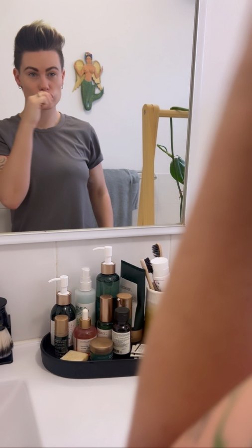 Instagram post by @robynlambird for White Glo. Caption reads: As I’ve gotten older, and my coffee in take has....