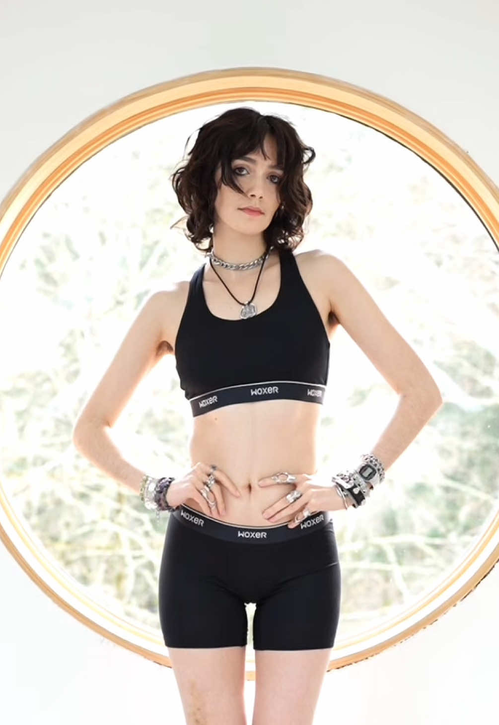 TikTok post by @irisolympia for Woxer. Caption reads: any new year’s resolutions? @Woxer #woxer....