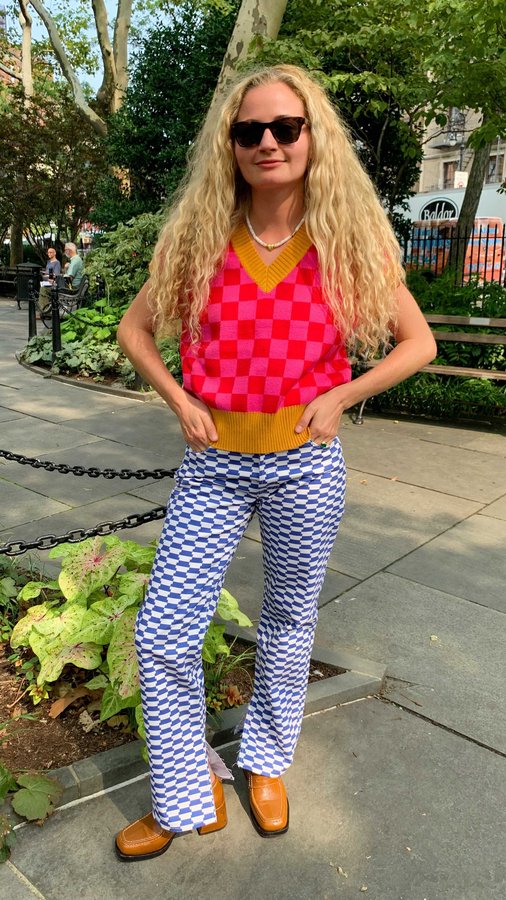 Instagram post by @harlingross for Lisa Says Gah. Caption reads: Took some new @lisasaysgah denim pieces for a....