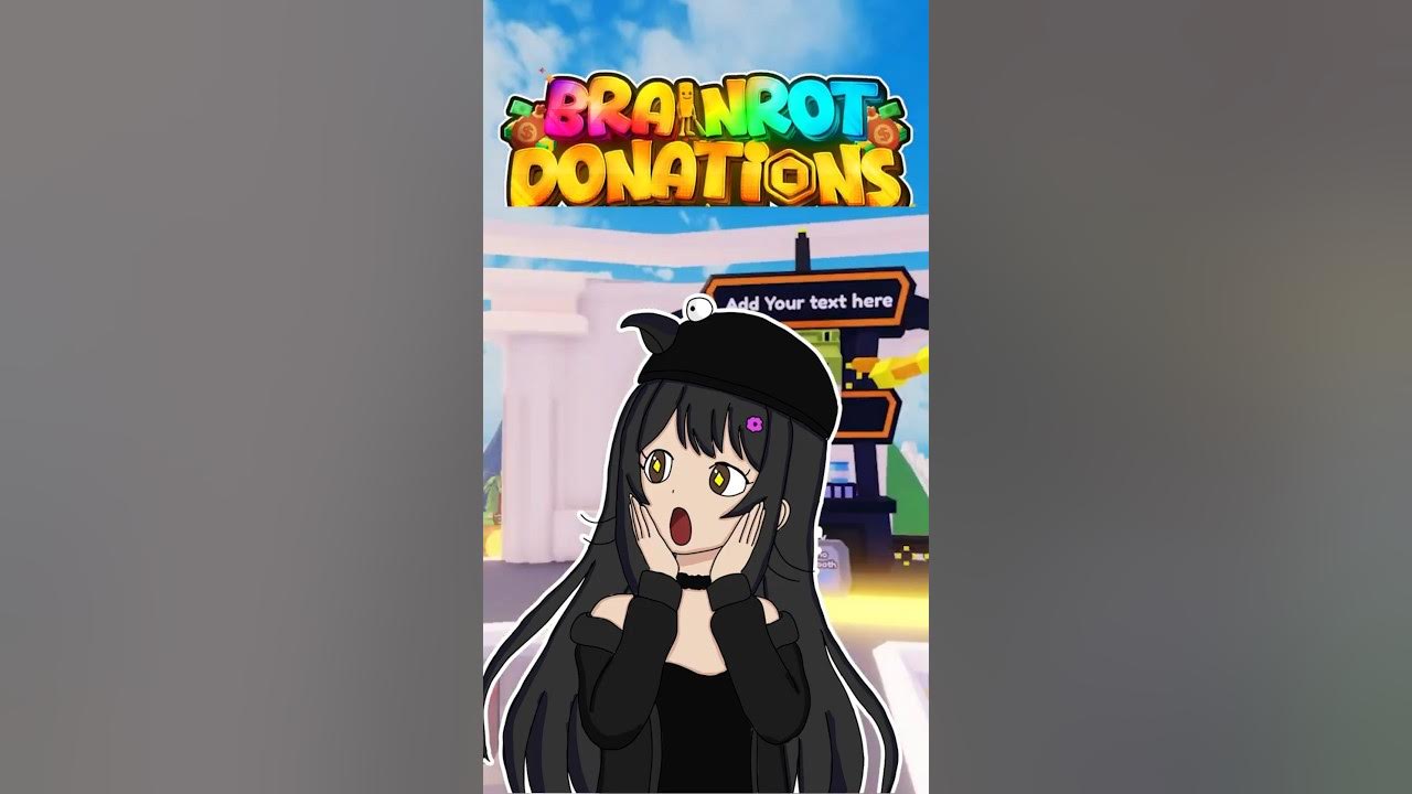 YouTube post by @KylaDoesCoding for Adobe Spark. Caption reads: Pls Play Brainrots Donations 😭 #ad #shorts....