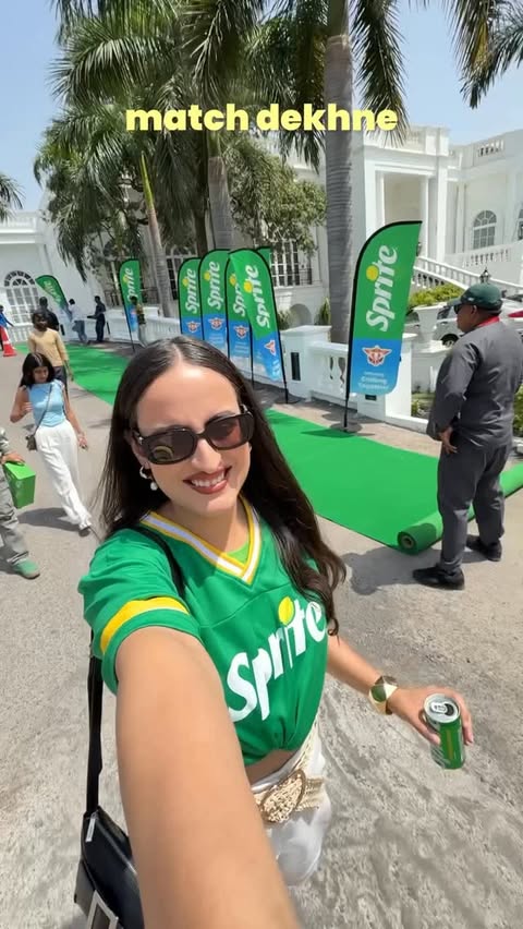 Instagram post by @apekshagurnani for Sprite. Caption reads: Match Day in style with Sprite✨🥳 Had so much fun....