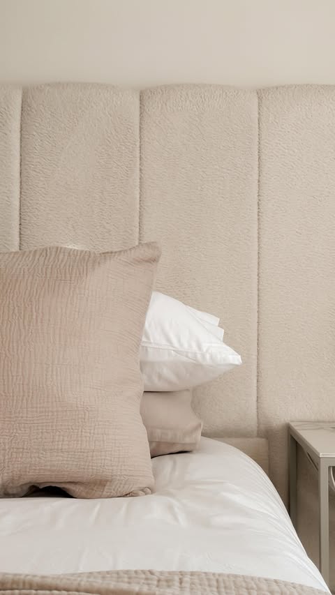 Instagram post by @the.ashton.home for DUSK. Caption reads: winter bedroom reset ❄️

 

bedding refresh for....