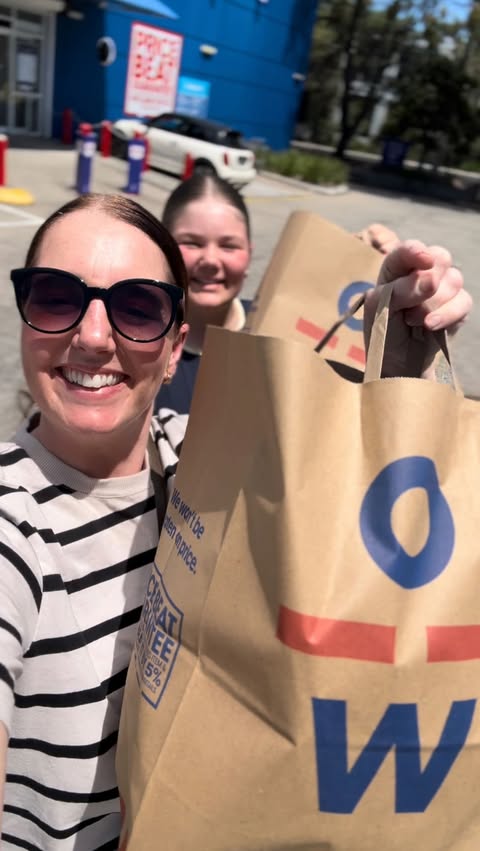 Instagram post by @hello.helenjames for Officeworks. Caption reads: [...] on our back-to-school to-do list:....