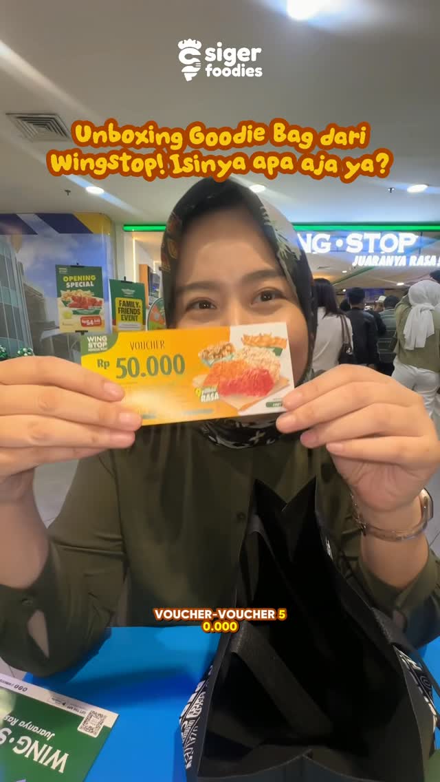 Instagram post by @sigerfoodies for Wingstop. Caption reads: Ga sabar mau makan @wingstopid besok 😍🙌🏻 siapa....