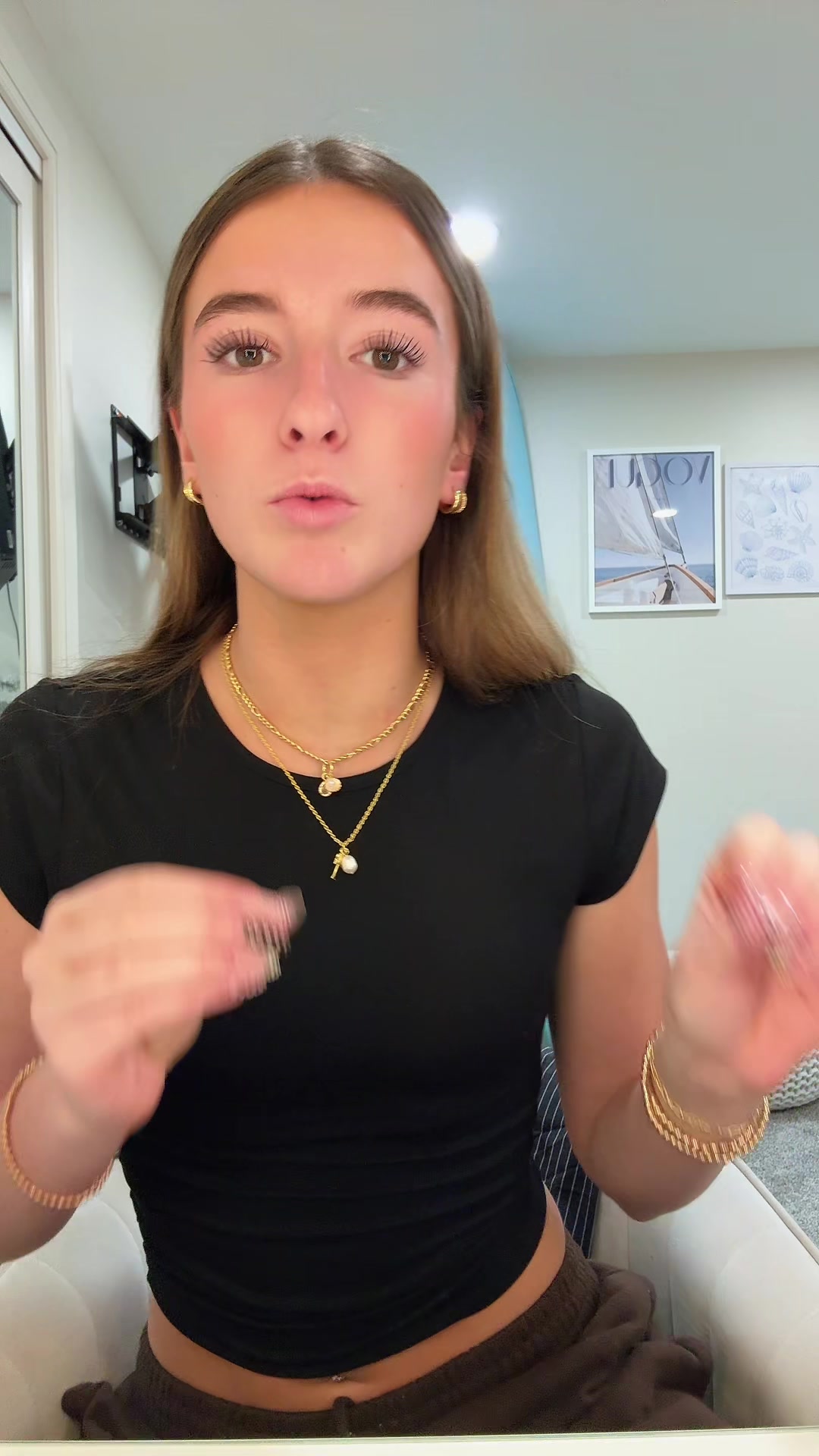 TikTok post by @its_lola.winters for EVRY JEWELS. Caption reads: $3.99 @EvryJewels only today!!! Use my code LOLA50....