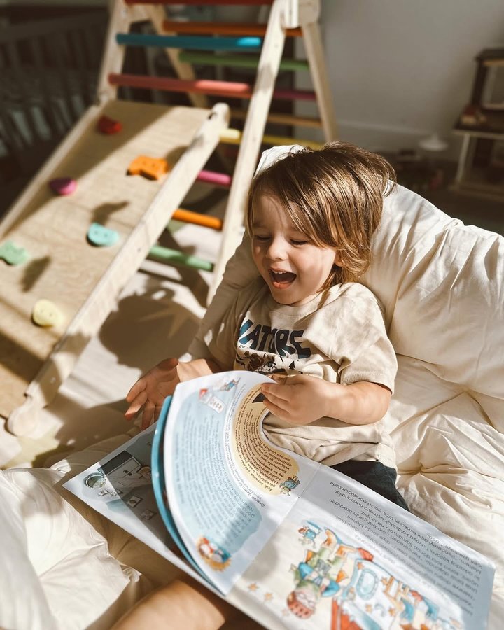 Instagram post by @thesunshinestatemom for Tiny Land. Caption reads: [...] gifts for my son!  Christmas 🎄 ✨....