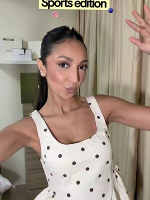 TikTok post by @sabrinezarhdani for SHEIN Sports. Caption reads: Search 👉brandweek👈 on SHEIN to get popular brand....