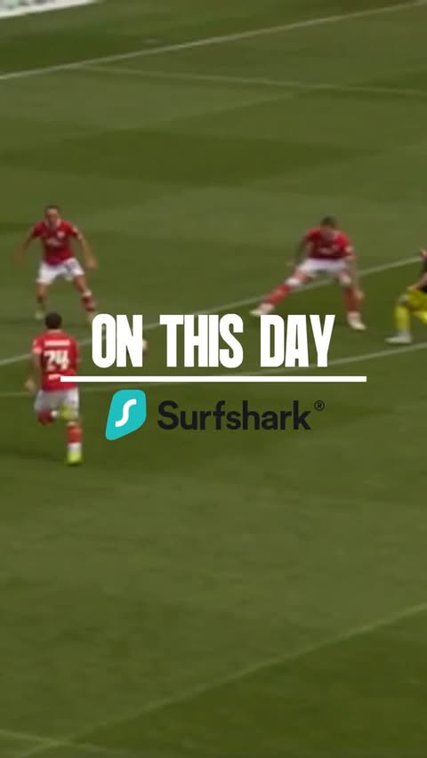 Instagram post by @bristolcityfc for Surfshark. Caption reads: [...] moments and stay safe online with Surfshark....