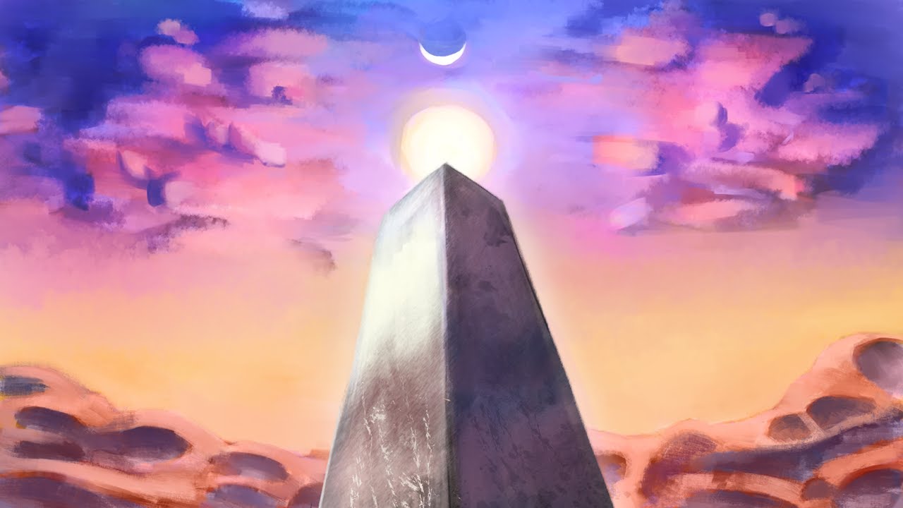 YouTube post by @EmperorLemon for ArtStation. Caption reads: The Monolith.