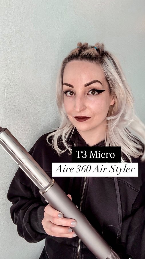 Instagram post by @kristinfromseattle for T3 Micro. Caption reads: [...] for 2025! The Aire 360 from @t3micro is an....
