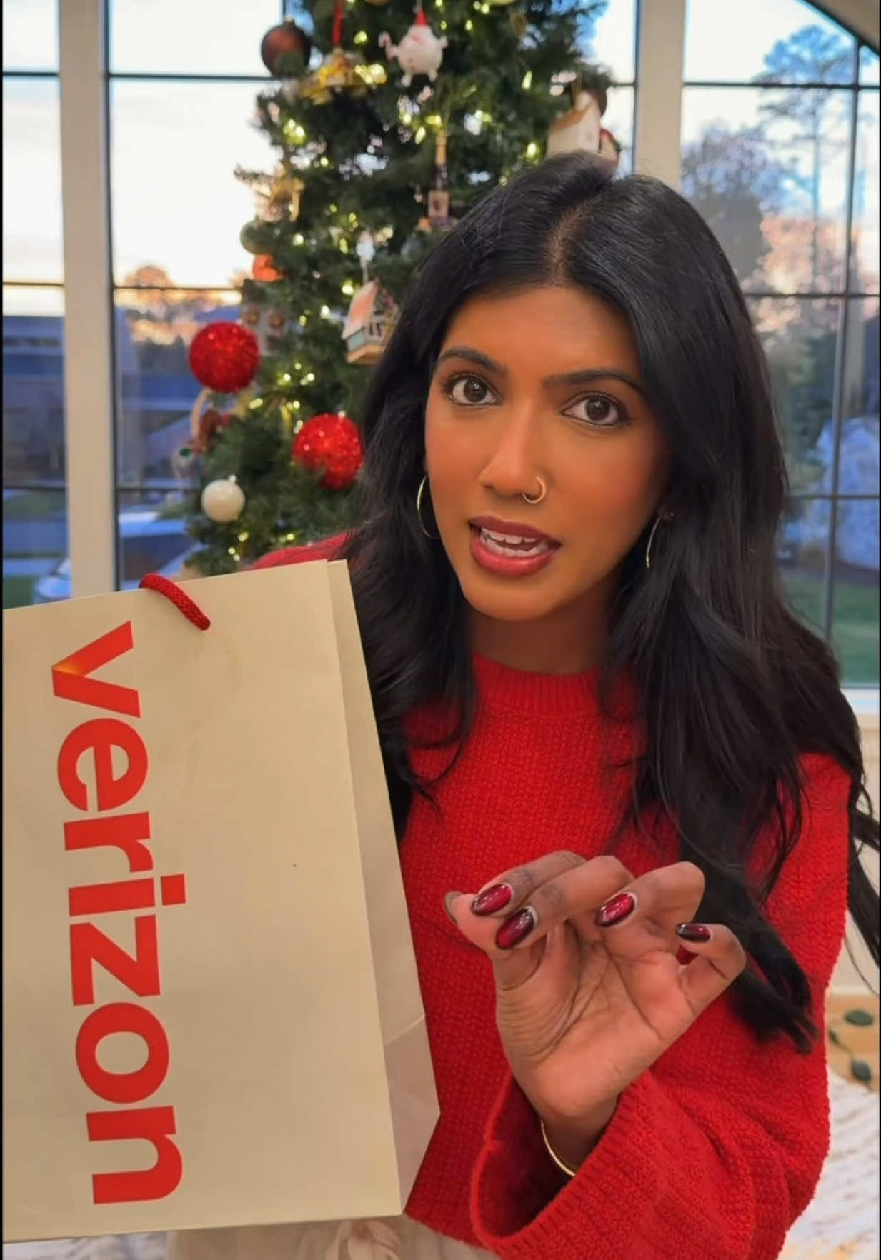 TikTok post by @queencitytrends for Verizon. Caption reads: #VerizonPartner What if I told you that you can....