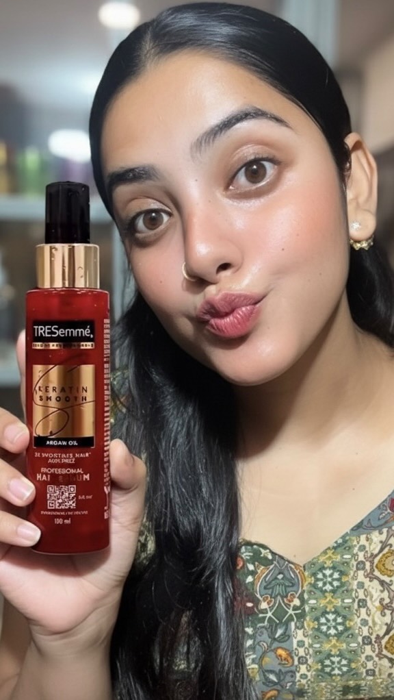 Instagram post by @gayatrii_upadhyay89 for TRESemmé. Caption reads: #ad  A few drops of TRESemmé magic and I’m....