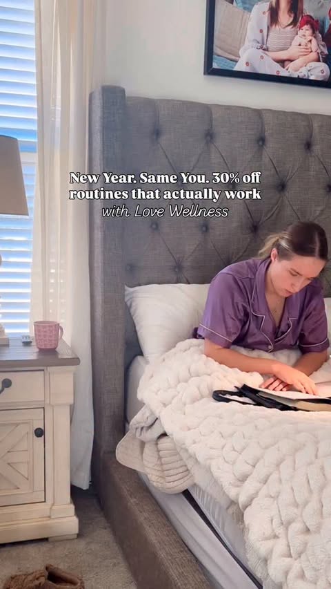 Instagram post by @lifewiththewilsonfam for Love Wellness. Caption reads: [...] winter days.
The new Get started: Love....