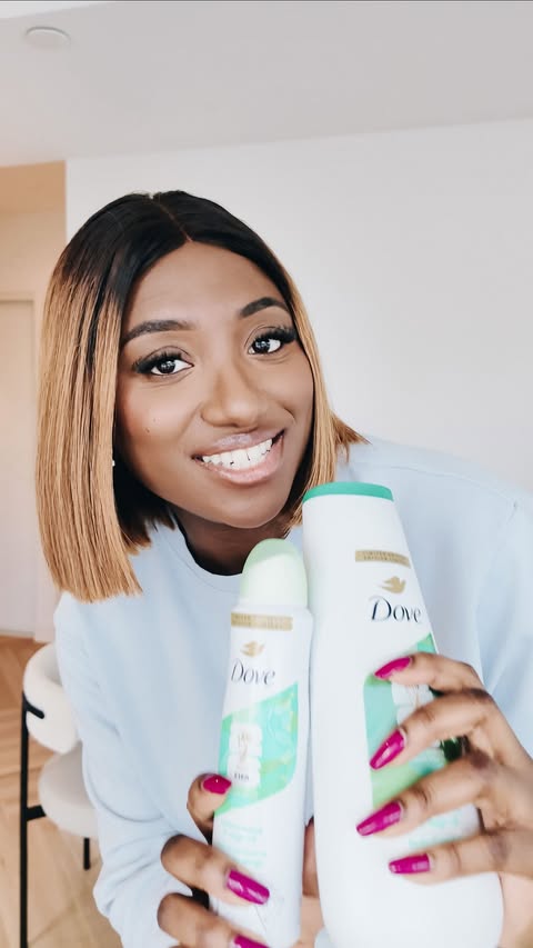 Instagram post by @theotlovetrain for Dove. Caption reads: #DovePartner haha I almost got him! 🤣 here is....