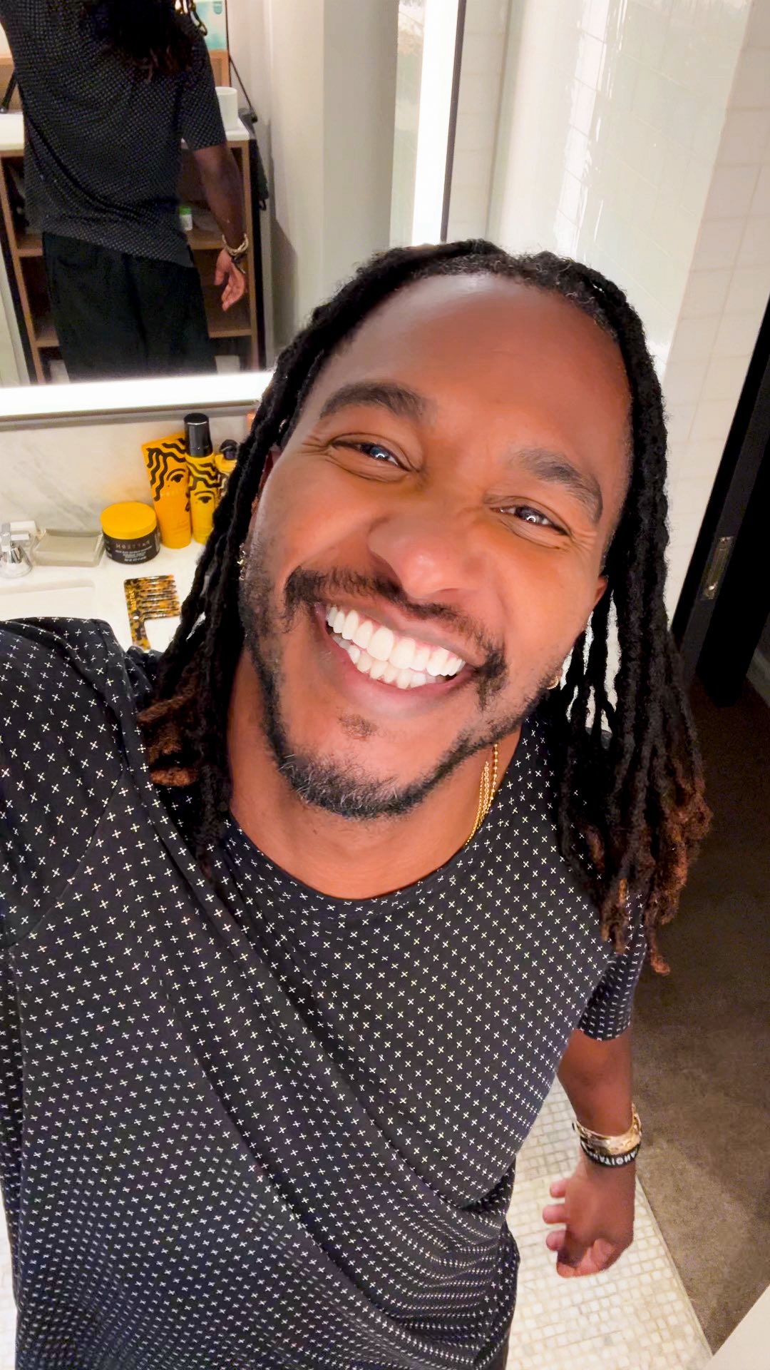 Instagram post by @iamscottevans for SWAROVSKI. Caption reads: Hey yal, did a thing and decided to head to the....