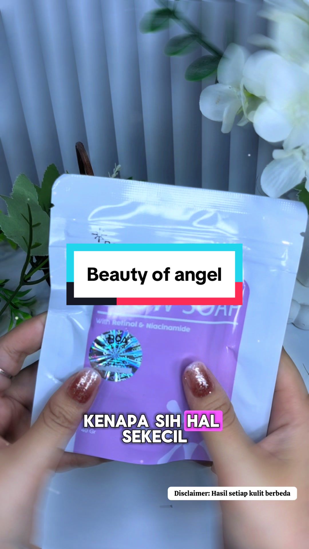 TikTok post by @monicakarina18 for Beauty Of Angel. Caption reads: [...] udh ada sabun transparan dari @Beauty Of....